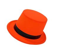 pumpumlia Stylish Fluorescent Tall Hat With Shining Color For Various Occasion Theme Event Party Gathering Dressingup Club Hat Eye Catching Fedoras