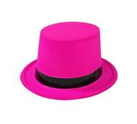 pumpumlia Stylish Fluorescent Tall Hat With Shining Color For Various Occasion Theme Event Party Gathering Dressingup Club Hat Eye Catching Fedoras