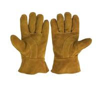 pumpumlia Thickened Cowhides Workshop Gloves Nonslip Grip Thermal Shielding for Heavy Machinery and Hazardous Materials Handling Metal Handling Gloves