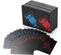 Pumtus 6 Decks of Waterproof Poker Cards, Plastic PVC Playing Cards, Standard Index Playing Cards with Gift Box, Trick Cards for Party, Game, Blackjack, Euchre, Card Game