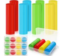 Pumtus 640 Pcs Plastic Poker Chips, 4 Colors Bingo Chips with Storage Box, 1.5 Inch Card Game Tokens, Counter Disk Counting Markers for Math Practice, Opaque Reward Coin for Teaching, Parties, Casino