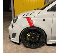 PUMU Red Vinyl 500 Abarth 595 Mudguard Scorpion Tuning Sport Stickers (2)