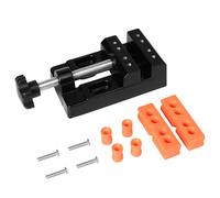 Pumwoy Mini Bench Clamp Flat Table Vice Adjustable Drill Press Vice 55mm, Mini Flat Clamp Table Jaw Bench Clamp, Adjustable Mini Jaw Bench Clamp Universal for Watch Repairing DIY Jewelry Walnut