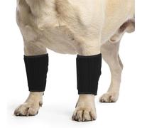 PUMYPOREITY 2Pcs Dog Front Leg Brace, Leg Splint Provides Joint Support and Against, Lick Leg Wrap Protector Hock Splint for Fractures, Wound Injury and Sprain Healing(Black, S)