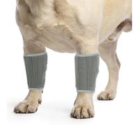 PUMYPOREITY 2Pcs Dog Joint Brace, Canine Hock Support Dog Elbow Brace Compression Wrap Straps for A CL Joint Injury and Sprain Protection, Healing and Loss of Stability(Grey, S)