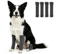 PUMYPOREITY 4 Pcs Dog Leg Wound Protector, Dog Recovery Sleeve For Back/Front Leg, Stop Biting-Legs Due To An Allergy, Hold The Gauze In Place(Light grey, 2XL)