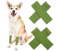 PUMYPOREITY 4 Pcs Dog Leg Wound Protector, Dog Recovery Sleeve For Back/Front Leg, Stop Biting-Legs Due To An Allergy, Hold The Gauze In Place(Green, 2XL)