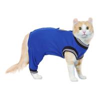 PUMYPOREITY Body Cat Operation, Body with Back Paws Protective Suit for Cats, Post-Term Clothes, Surgical Recovery Sleeve (Royal Blue, XL)