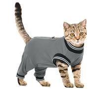 PUMYPOREITY Cat Body Post-Surgery Female Post-Surgery Suit for Cat Surgery Anti-Licking Surgical Clothes Post-Surgery Vest (Grey, M)