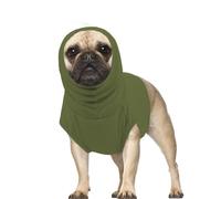 PUMYPOREITY Cat Neck Wound Protector, Cat Neck Recovery Covering Suit, Snood For Dog To Protect-Neck, Prevent Pet From Scratching The Stitches(Army green, XS)