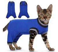 PUMYPOREITY Cat Recovery Suit, Cat Surgery Recovery Suit, Cat Spay Recovery Suit, Alternative to Cone of Shame, Blue, XL