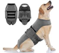 PUMYPOREITY Dog Diaper with Suspender, Escape-Proof Anti-Harassment Garment for Heat Cycle, Incontinence, Puppy Training, Senior Dog, L, Grey