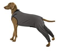 PUMYPOREITY Dog Leg Wound Protector, Cotton Surgical Recovery Suit with Legs Dog Spay Recoverysuit Female Stop Licking Stitches(Grey, 2XL)