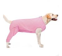 PUMYPOREITY Dog Leg Wound Protector, Surgery Recovery Suit Female Surgical Recovery Suit with Legs Dog Spay Recovery Suit Female with Zipper Easy to Put On and Take Off(Pink, XL)