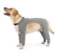 PUMYPOREITY Dog Recovery Suit Front Leg, Elbow Protector Medical Vest Dog Leggings to Prevent Licking for Dogs with Leg Surgery Scars(Grey, 3XL)