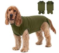 PUMYPOREITY Dog Recovery Suit Male, Soft Onesie For After Surgery, Dog Coat After Spayed, Keep Wound Covered Well Whilst Healing(Olive green, M)