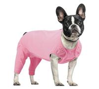 PUMYPOREITY Dog Surgery Recovery Suit, Recovery Suit Rear Legs Female Dog Surgical Suit Postoperative Clothing Leg Sleeve to Prevent Licking(Pink, M)