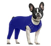 PUMYPOREITY Dog Surgery Recovery Suit, Recovery Suit Rear Legs Female Dog Surgical Suit Postoperative Clothing Leg Sleeve to Prevent Licking(Blue, M)