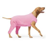 PUMYPOREITY Dog Surgery Recovery Suit with Legs, Leg Cover Dog Shirt Buster Body Sleeves Back Legs Elbow Callus Protector Chest Protector Anti Licking Protection Sleeve(Pink, 2XL)