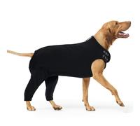 PUMYPOREITY Dog Surgery Recovery Suit with Legs, Leg Cover Dog Shirt Buster Body Sleeves Back Legs Elbow Callus Protector Chest Protector Anti Licking Protection Sleeve(Black, 2XL)