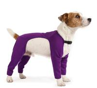 PUMYPOREITY Dog Surgical Recovery Suit, Front Leg Wound Protector Soft Post Surgery Dog Suit Full Coverage Back Leg Wound Protector Speed Up the Healing Process(Purple, S)