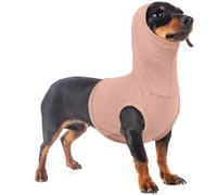 PUMYPOREITY Doggy Snood, Doggy Shirt Dog Neck Cover Dog Hematoma Ear Wrap Greyhound Neck Cervical Dog Snood Dog Ear Muffs Noise Protection Dog Vest Wear Under Coat/Jaket(Flesh Pink, XS)