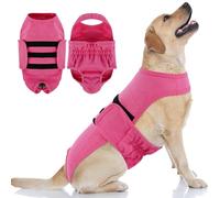 PUMYPOREITY Reusable Female Dog Diaper, Adjustable Stretchy Pantie with Suspender, Escape-Proof Anti-Harassment Underwear for Heat Cycle, Incontinence, Puppy Training, Senior Canine, XL, Pink