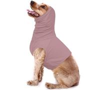 PUMYPOREITY Snood Turtleneck Dog Neck Wound Protector and Ear Warmer Cover Head for Eat Food Post Op Body Suit (Purple, M)