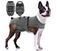 PUMYPOREITY Washable Female Dog Diaper, Adjustable Suspender Pantie, Escape-Proof Anti-Harassment Wear for Heat, Incontinence, Puppy Training, Senior Pet, XS, Grey