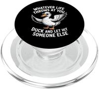 Pun Duck Sarcastic Quote Novelty Bird Lovers PopSockets PopGrip for MagSafe