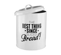 Pun & Games Metal Bread Loaf Slice Bin Kitchen Food Storage Canister Container