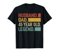 Pun Husband Dad 45 Year Old Legend Mens Funny 45th Birthday T-Shirt