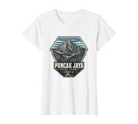 Puncak Jaya 4884m Carstensz Pyramid Papua Climbing Summit Value Graphic T-Shirt, Women, White, M