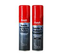 Punch® 2PC Cleaner & Renovator Set for Black Suede, Nubuck & Sheepskin Footwear - Restores, Protects, Cleans & Revives
