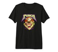 Punch Angry Monkey Head Smiling Baby Chimp Premium T-Shirt