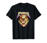 Punch Angry Monkey Head Smiling Baby Chimp T-Shirt