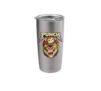 Punch Angry Monkey Roaring Cute Baby Ape Primate Stainless Steel Insulated Tumbler