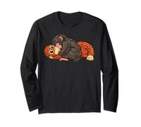 Punch Baby Monkey Trendy Japan Meme Cute Monkey Lover Gift Long Sleeve T-Shirt