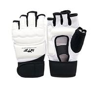 Punch Bag Boxing Gloves Karate Mitts Half Finger MMA Gloves for Grappling Martial Arts Training Black and White Cut Open Palm Maya Hide Leather Sparring gloves Mitts MMA Body Combat Taekwondo Training