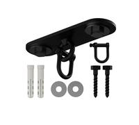 PUNCH BAG CEILING HOOK by Athletics Gear | 18-guage Heavy Duty Bracket, 5” Long, 2 Fixing Holes with D-Shackle Swivel & Fixings (5" Ceiling Hook)