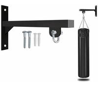 Punch Bag Wall Bracket 12 Inch Heavy Duty Iron Punch Bag Wall Bracket Mount Hanging Stand with D-Ring Hook, Includes Wall Fixings Ideal for Boxing, MMA, Kickboxing and Muay Thai Training