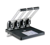 Punch Binder Machine, Manual Round Hole Punch, 150 Sheet Capacity, 4-Hole Financial Voucher Binding for Office Supplies and Learning