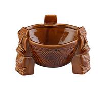 Punch Bowl, Three-legged Design, Tiki Mug, Drinking Cup for The Home Bar, Brown