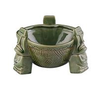 Punch Bowl, Three-legged Design, Tiki Mug, Drinking Cup for The Home Bar, Green