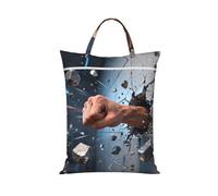Punch Break Wall Large Laundry Bag For Travel-Waterproof Dirty Clothes Hamper With Zip, Reusable Wash Bag For Gym Camping Beach