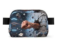 Punch Break Wall Waterproof Waist Bag for Men Women-Adjustable Bum Bag for Travel, Lightweight Crossbody Chest Bag for Running Gym