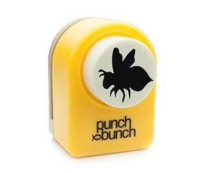 Punch Bunch, Medium Punch - Bumblebee, Manual Hole Punch, Yellow, Aluminium