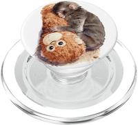 Punch - Cute Baby Monkey & Orangutan Stuffed Toy Watercolor PopSockets PopGrip for MagSafe