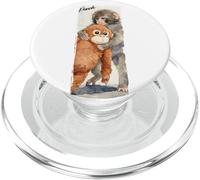 Punch - Cute Baby Monkey & Orangutan Stuffed Toy Watercolor PopSockets PopGrip for MagSafe
