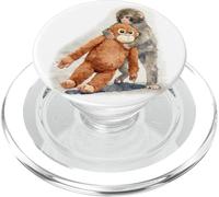 Punch - Cute Baby Monkey & Orangutan Stuffed Toy Watercolor PopSockets PopGrip for MagSafe